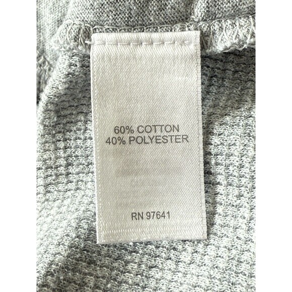 J Jill Size XL Tall Oversized Long Thermal Waffle Gray Shirt With Pockets - Picture 5 of 7